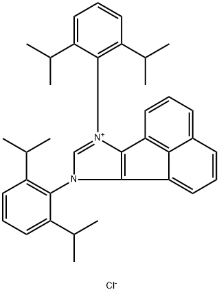 7,9-双(2,6-二异丙基苯基)-7H-苊并[1,2-D]咪唑-9-鎓氯化物 结构式