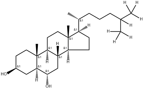6Α-HYDROXY-5Α-CHOLESTANE-D7;6Α-HYDROXY-5Α-CHOLESTANOL-D7, 1246302-83-9, 结构式