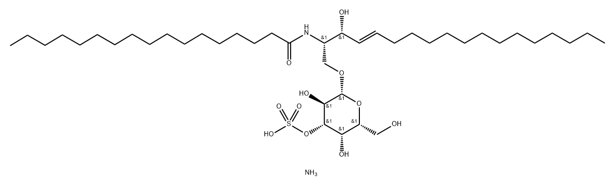 3-O-sulfo-D-galactosyl-1-1'-N-heptadecanoyl-D-erythro-sphingosine (aMMoniuM salt) Structure