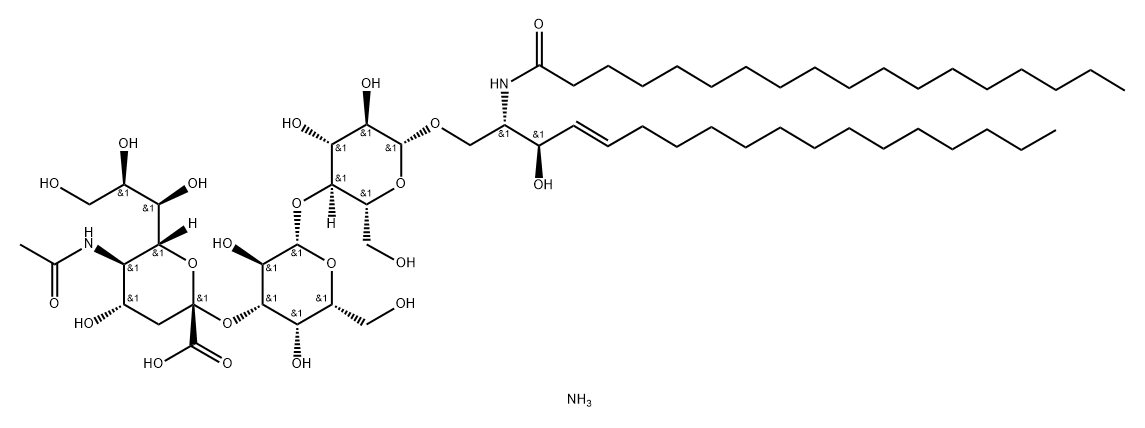 G<SUB>M3</SUB> Ganglioside (Milk, Bovine-AMMoniuM Salt) Structure
