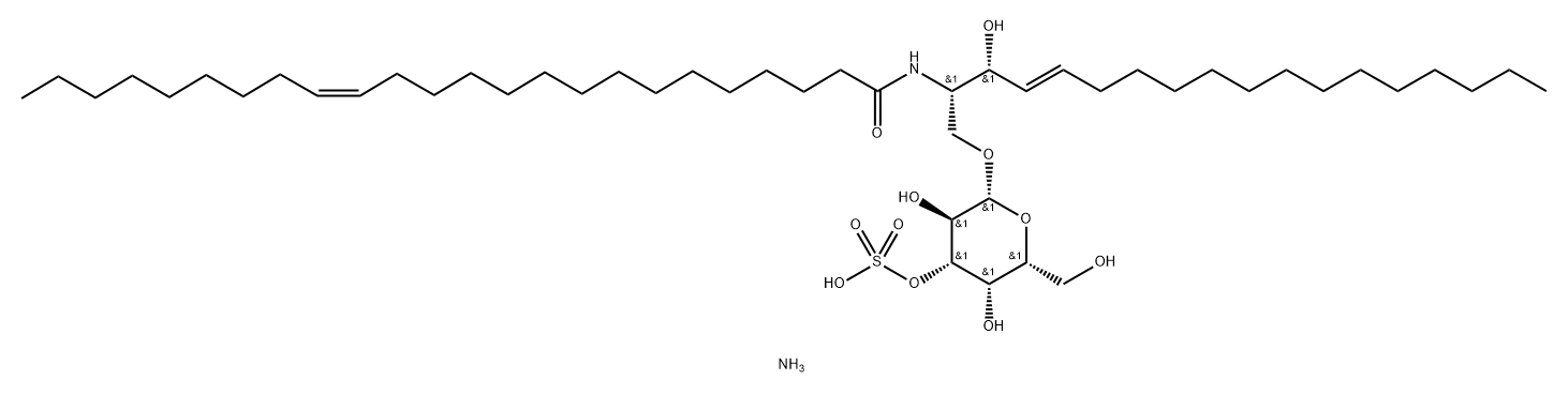 3-O-sulfo-D-galactosyl-1-1'-N-nervonoyl-D-erythro-sphingosine (aMMoniuM salt) Struktur