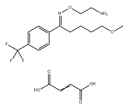 5-甲氧基-1-(4-(三氟甲基)苯基)戊-1-酮O-(2-氨基乙基)肟丁-2-烯二酸酯,1246666-24-9,结构式