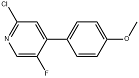 2-Chloro-5-fluoro-4-(4-methoxyphenyl)pyridine Structure