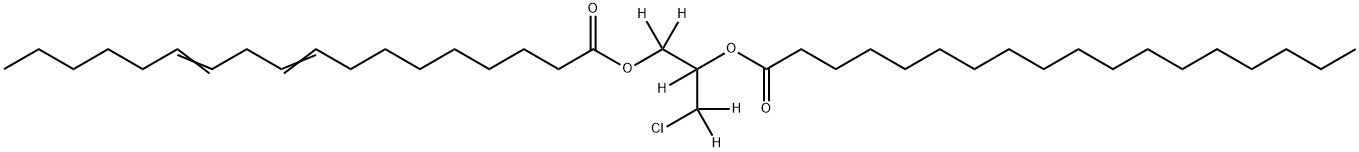 rac-1-Linoleoyl-2-stearoyl-3-chloropropanediol-d5 Structure