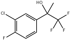 2-(3-chloro-4-fluorophenyl)-1,1,1-trifluoropropan-2-ol Struktur