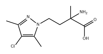 2-氨基-4-(4-氯-3,5-二甲基-1H-吡唑-1-基)-2-甲基丁酸, 1248690-64-3, 结构式