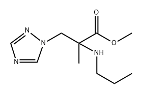 1H-1,2,4-Triazole-1-propanoic acid, α-methyl-α-(propylamino)-, methyl ester Struktur