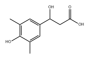 Benzenepropanoic acid, β,4-dihydroxy-3,5-dimethyl- Structure