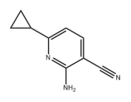 2-氨基-6-环丙基-3-吡啶腈, 1249836-67-6, 结构式