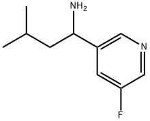 1-(5-fluoropyridin-3-yl)-3-methylbutan-1-amine 结构式
