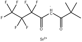二(七氟-2,2-二甲基-3,5-辛二酮)锶, 125009-58-7, 结构式