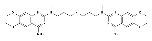 2,4-Quinazolinediamine, N2,N2′-(imino-di-3,1-propanediyl)bis[6,7-dimethoxy-N2-methyl- Struktur