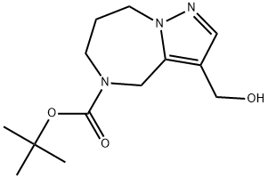 3-(羟甲基)-7,8-二氢-4H-吡唑并[1,5-A][1,4]二氮杂-5(6H)-羧酸叔丁酯, 1251004-12-2, 结构式