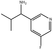 1-(5-fluoropyridin-3-yl)-2-methylpropan-1-amine 结构式