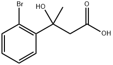 3-(2-bromophenyl)-3-hydroxybutanoic acid Struktur