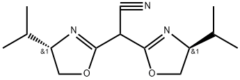 2,2-双((S)-4-异丙基-4,5-二氢噁唑-2-基)乙腈, 1251471-79-0, 结构式