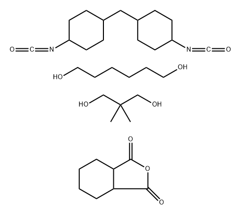 1,3-Isobenzofurandione, hexahydro-, polymer with 2,2-dimethyl-1,3-propanediol, 1,6-hexanediol and 1,1'-methylenebis[4-isocyanatocyclohexane] Structure