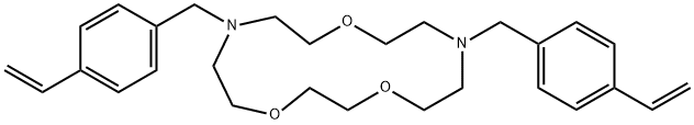 7,13-Bis[(4-ethenylphenyl)methyl]-1,4,10-trioxa-7,13-diazacyclopentadecane Structure
