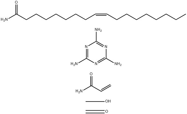 9-Octadecenamide, (Z)-, polymer with formaldehyde, methanol, 2-propenamide and 1,3,5-triazine-2,4,6-triamine 结构式