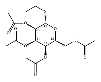 2,3,4,6-四-O-乙酰基-1-硫代-Β-D-吡喃甘露糖苷乙酯 结构式