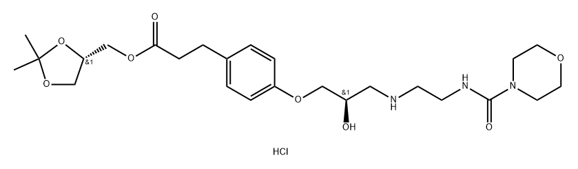 盐酸兰地洛尔异构体Ⅱ, 1253907-85-5, 结构式