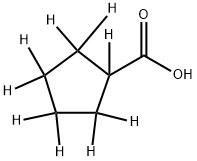 Cyclopentane-1,2,2,3,3,4,4,5,5-d9-carboxylic acid Struktur