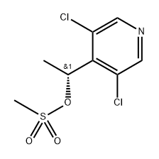 4-Pyridinemethanol, 3,5-dichloro-α-methyl-, 4-methanesulfonate, (αR)- Structure