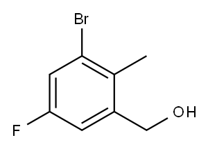 (3-Bromo-5-fluoro-2-methyl-phenyl)-methanol Structure
