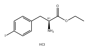 4-iodo- L-Phenylalanine ethyl ester, hydrochloride (1:1) Structure