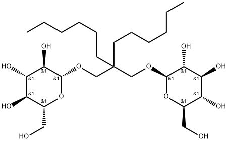 2,2-二己基丙烷-1,3-二-BETA-D-吡喃葡萄糖苷, 1257853-32-9, 结构式