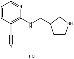 2-((吡咯烷-3-基甲基)氨基)烟腈盐酸盐, 1258652-51-5, 结构式