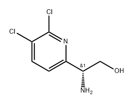 (R)-2-amino-2-(5,6-dichloropyridin-2-yl)ethanol 结构式