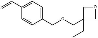 3-[[(4-乙烯基苯基)甲氧基]甲基]-3-乙基氧杂环丁烷, 125976-70-7, 结构式