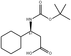 Cyclohexanepropanoic acid, β-[[(1,1-dimethylethoxy)carbonyl]amino]-, (βS)- Structure