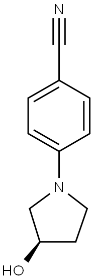 4-[(3R)-3-hydroxypyrrolidin-1-yl]benzonitrile 结构式