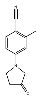2-methyl-4-(3-oxopyrrolidin-1-yl)benzonitrile Struktur