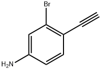 3-溴-4-乙炔基苯胺, 1260808-72-7, 结构式