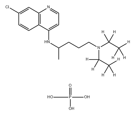 [2H10]-二磷酸氯喹盐, 1261396-19-3, 结构式