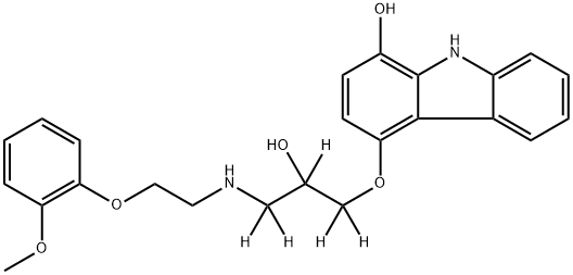 2H5]-1-羟基卡维地洛, 1261397-13-0, 结构式