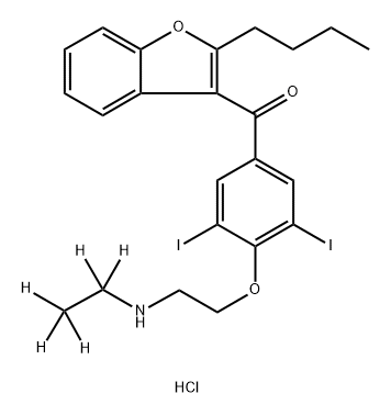 [2H5]-N-脱乙基胺碘酮盐酸盐, 1261397-59-4, 结构式