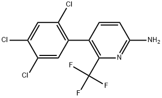 5-(2,4,5-Trichlorophenyl)-6-(trifluoromethyl)-2-pyridinamine 结构式