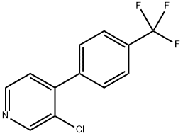 3-chloro-4-(4-(trifluoromethyl)phenyl)pyridine Struktur