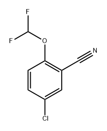 5-氯-2-(二氟甲氧基)苄腈 结构式
