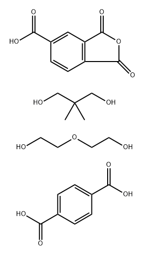 1,4-Benzenedicarboxylic acid, polymer with 1,3-dihydro-1,3-dioxo-5-isobenzofurancarboxylic acid, 2,2-dimethyl-1,3-propanediol and 2,2-oxybisethanol Structure