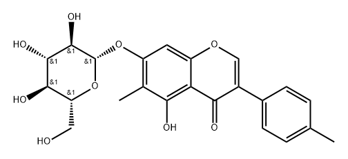 尼泊尔鸢尾黄素-7-葡萄糖苷 结构式