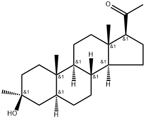 Pregnan-20-one, 3-hydroxy-3-methyl-, (3β,5α)- Structure