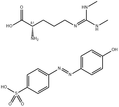 NG,NGμ-Dimethyl-L-arginine di(p-hydroxyazobenzene-pμ-sulfonate) salt Struktur