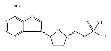 2',3'-Dideoxyadenosine-5'-monothiophosphate Structure