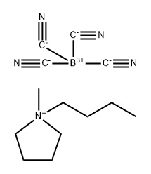 Pyrrolidinium,1-butyl-1-methyl-,tetrakis(cyano-.kappa.C)borate(1-)(1:1) Structure