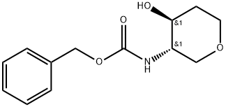 (3S,4S)-3-(CBZ-氨基)四氢-2H-吡喃-4-醇, 1268516-33-1, 结构式